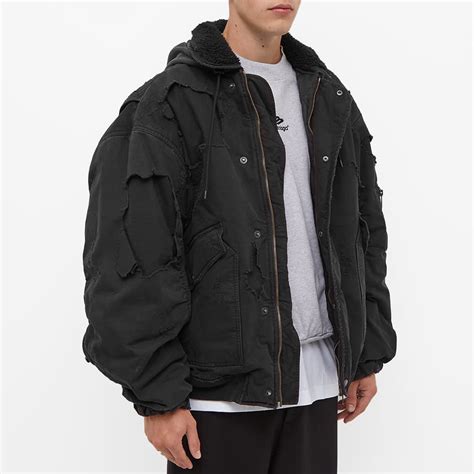 balenciaga bombardier jacket replica|balenciaga distressed bomber jacket.